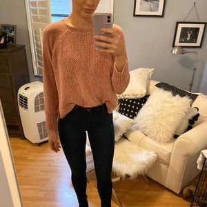 Soft Pink Chenile looking sweater